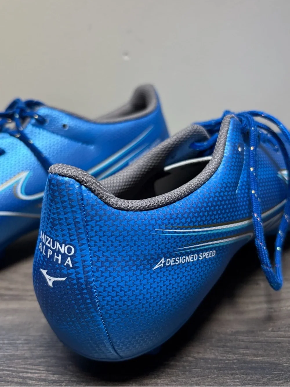 Mizuno Alpha Select AG P1GA246627 Blue Football Soccer Cleats Speed Boots M 7.5